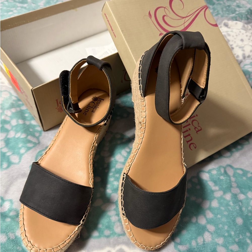 Jessica Cline Black Women's Sandals